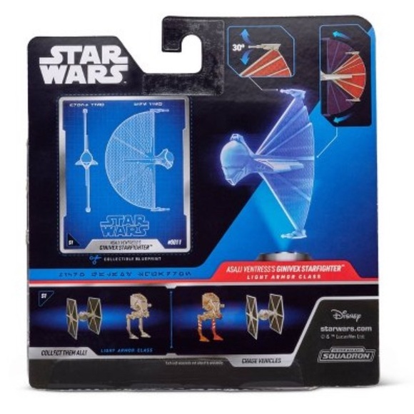 Star Wars Micro Galaxy 3´´ Squadron Asajj Ventress’s Ginivex Starfighter #0011 - Picture 3 of 9